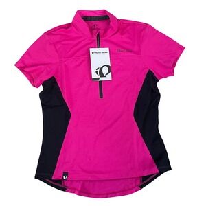 Pearl Izumi NEW Women's M Select Bike Jersey Top Pink Black Cycling‎ 1/2 Zip